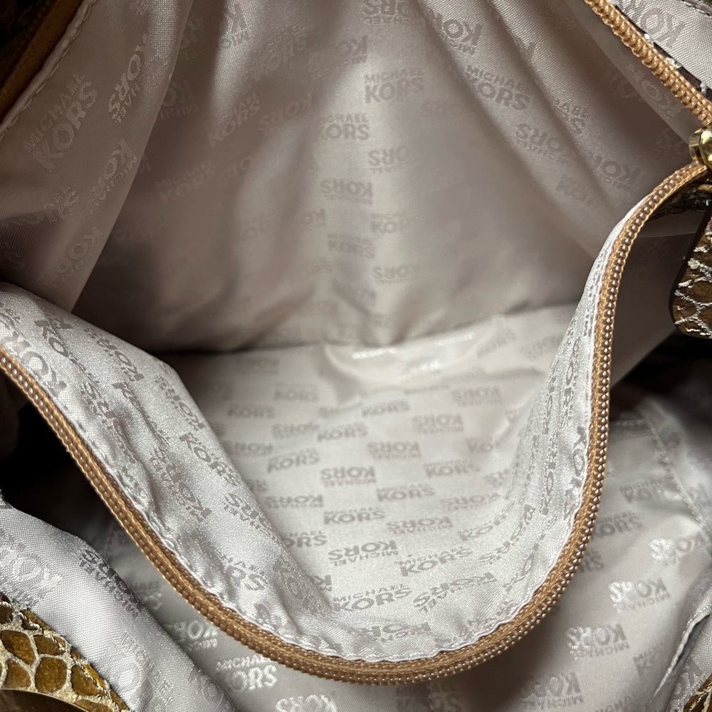 Michael Kors - Python Embossed Leather Shoulder B… - image 10